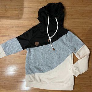Women Casual Stripe Hooded Sweatshirt